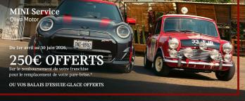250€ offerts sur votre franchise pare-brise* chez MINI Oliva Motor
