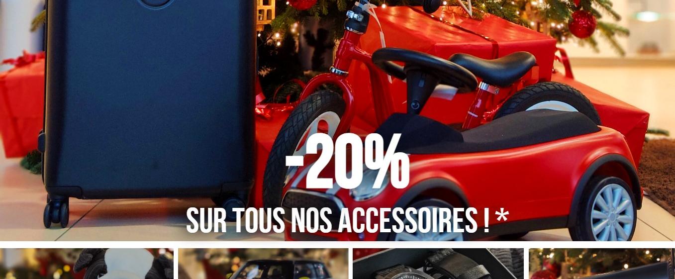 20 % de remise sur tous les accessoires MINI